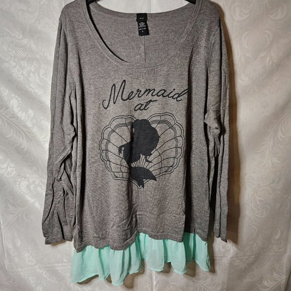 TORRID DISNEY THE LITTLE MERMAID BUTTON BACK - Picture 3 of 5